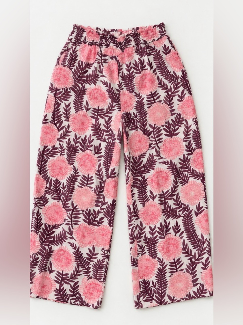 Anthropologie Cecilia Pettersson Floral Wide Leg Pants -M - Picture 3 of 4